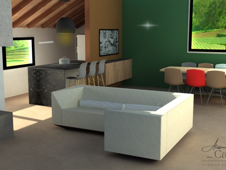 Render 3d living