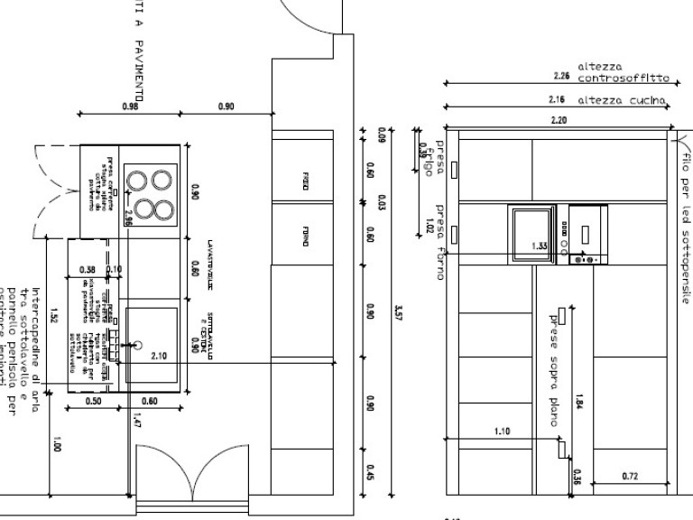 Progetto 2D con schema impianti