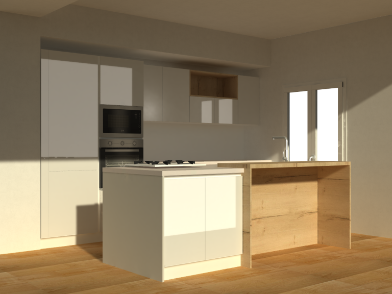 Render 3D realistico  con illuminazione