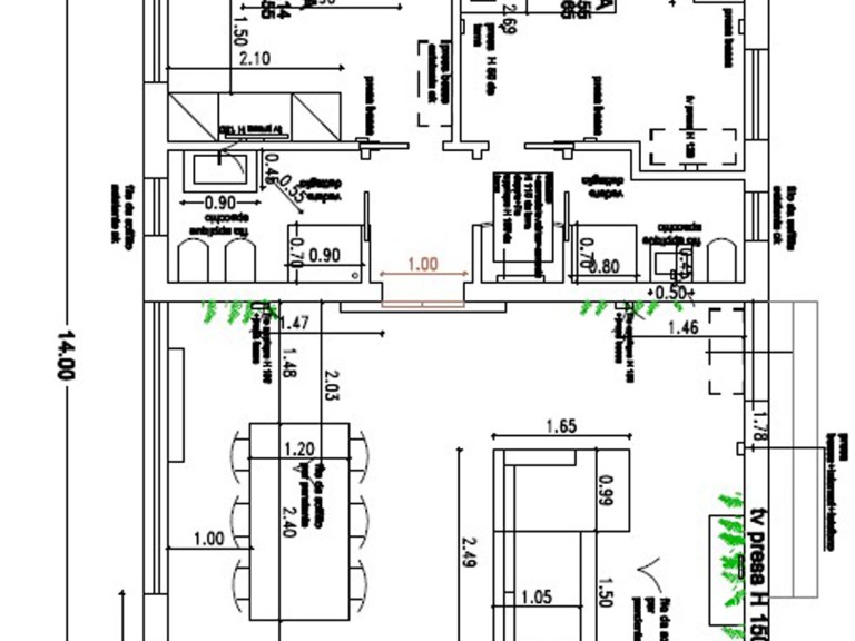 Schema impianto elettrico in relazione alla disposizione degli arredi